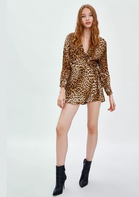 zara leopard print jumpsuit